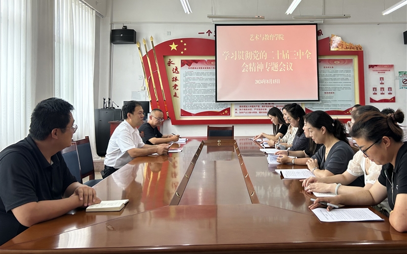 艺术与教育学院召开党的二十届三中全会精神专题学习会议